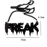 Freak Acrylic Statement Chain Necklace